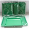 Image 1 : NEW 6PK  8" PLASTIC ROLLING TRAYS- GREEN