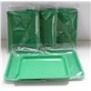 Image 1 : NEW 6PK  8" PLASTIC ROLLING TRAYS- GREEN
