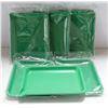 Image 1 : NEW 6PK  8" PLASTIC ROLLING TRAYS- GREEN