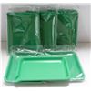 Image 1 : NEW 6PK  8" PLASTIC ROLLING TRAYS- GREEN