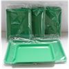 Image 1 : NEW 6PK  8" PLASTIC ROLLING TRAYS- GREEN