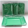 Image 1 : NEW 6PK  8" PLASTIC ROLLING TRAYS- GREEN