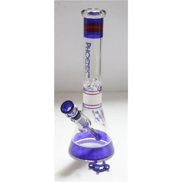 NEW 12" PHOENIX STAR STRAIGHT PIPE GLASS BEAKER