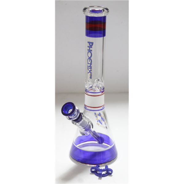 NEW 12" PHOENIX STAR STRAIGHT PIPE GLASS BEAKER