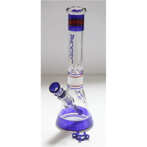NEW 12" PHOENIX STAR STRAIGHT PIPE GLASS BEAKER
