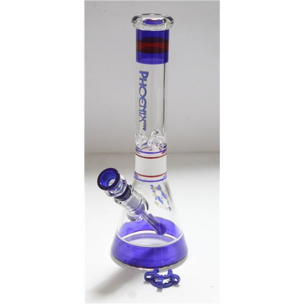 NEW 12" PHOENIX STAR STRAIGHT PIPE GLASS BEAKER
