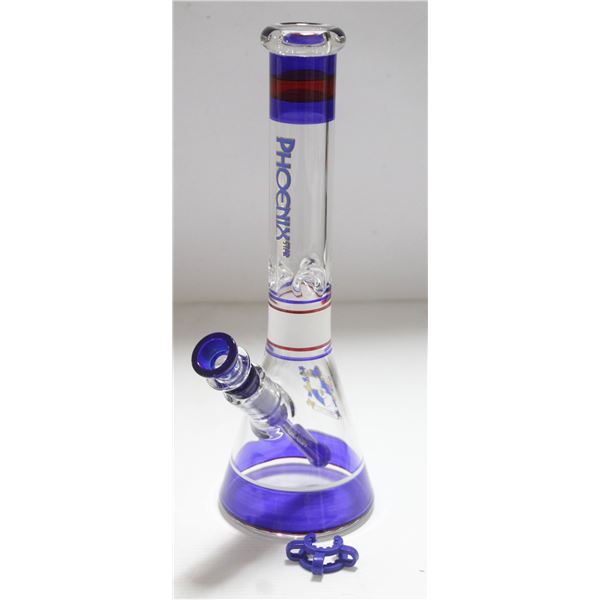 NEW 12" PHOENIX STAR STRAIGHT PIPE GLASS BEAKER