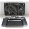 Image 1 : NEW 6PK  8" PLASTIC ROLLING TRAYS- BLACK