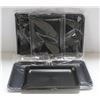 Image 1 : NEW 6PK  8" PLASTIC ROLLING TRAYS- BLACK