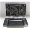 Image 1 : NEW 6PK  8" PLASTIC ROLLING TRAYS- BLACK