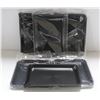 Image 1 : NEW 6PK  8" PLASTIC ROLLING TRAYS- BLACK