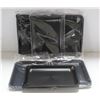 Image 1 : NEW 6PK  8" PLASTIC ROLLING TRAYS- BLACK