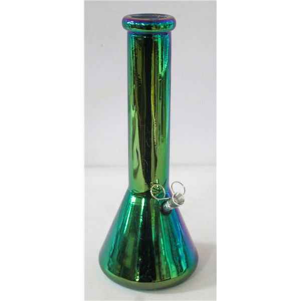 NEW 12" RAINBOW METALLIC GLASS BEAKER BONG