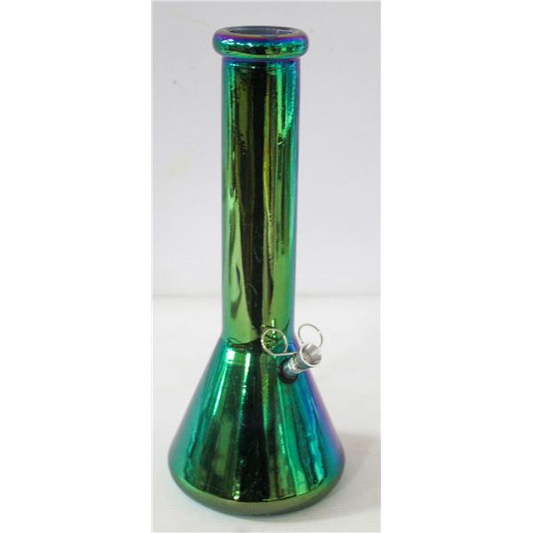 NEW 12" RAINBOW METALLIC GLASS BEAKER BONG