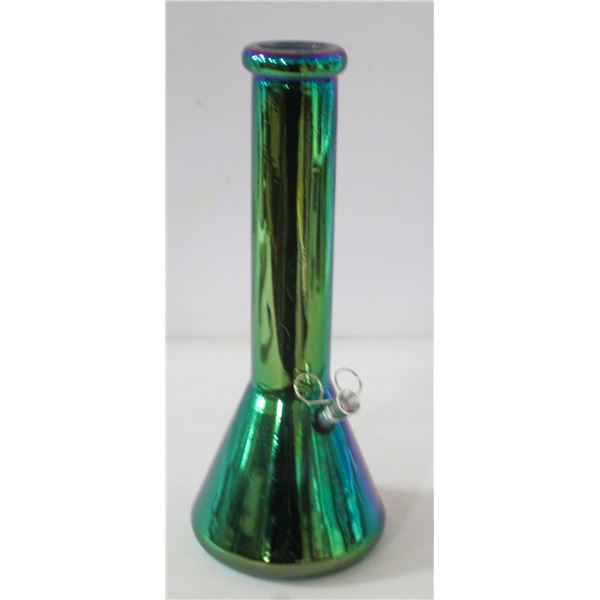 NEW 12" RAINBOW METALLIC GLASS BEAKER BONG