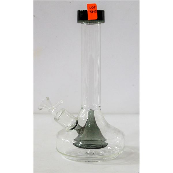 NEW 9.5" CLEAR/ SMOKED GLASS PERC BONG