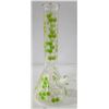 Image 1 : 14" NEW CLEAR/ GREEN HONEYCOMB BEAKER BONG