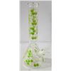 Image 1 : 14" NEW CLEAR/ GREEN HONEYCOMB BEAKER BONG
