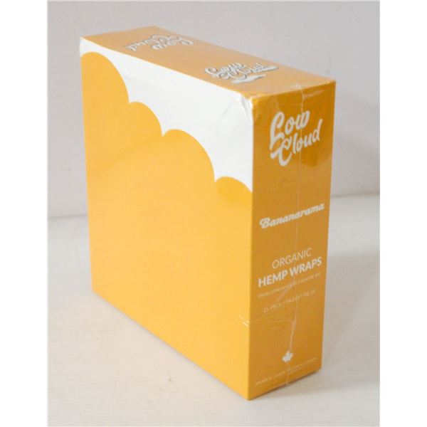 LOW CLOUD 25PK ORGANIC HEMP WRAPS; BANANARAMA