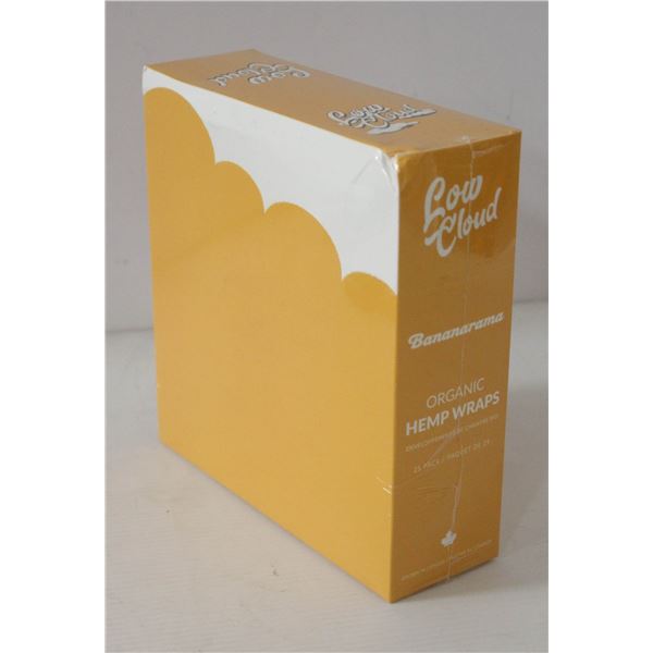 LOW CLOUD 25PK ORGANIC HEMP WRAPS; BANANARAMA
