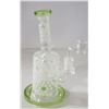 Image 1 : NEW 8.5" CLEAR/ GREEN/ WHITE HONEYCOMB PERC BONG