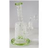Image 1 : NEW 8.5" CLEAR/ GREEN/ WHITE HONEYCOMB PERC BONG