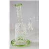 Image 1 : NEW 8.5" CLEAR/ GREEN/ WHITE HONEYCOMB PERC BONG