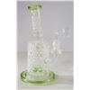 Image 1 : NEW 8.5" CLEAR/ GREEN/ WHITE HONEYCOMB PERC BONG