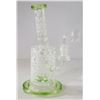Image 1 : NEW 8.5" CLEAR/ GREEN/ WHITE HONEYCOMB PERC BONG