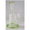 Image 1 : NEW 8.5" CLEAR/ GREEN/ WHITE HONEYCOMB PERC BONG