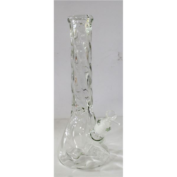 14" NEW CLEAR TWISTY GLASS BONG