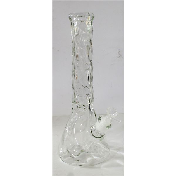 14" NEW CLEAR TWISTY GLASS BONG
