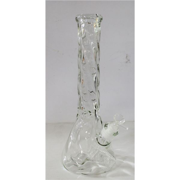 14" NEW CLEAR TWISTY GLASS BONG