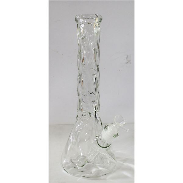 14" NEW CLEAR TWISTY GLASS BONG