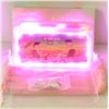 Image 1 : NEW PINK GLOW TRAY; LED PLASTIC ROLLING TRAY- 7