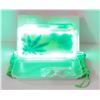 Image 1 : NEW GREEN GLOW TRAY; LED PLASTIC ROLLING TRAY- 7