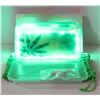 Image 1 : NEW GREEN GLOW TRAY; LED PLASTIC ROLLING TRAY- 7