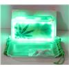 Image 1 : NEW GREEN GLOW TRAY; LED PLASTIC ROLLING TRAY- 7
