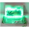 Image 1 : NEW GREEN GLOW TRAY; LED PLASTIC ROLLING TRAY- 7