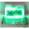 Image 1 : NEW GREEN GLOW TRAY; LED PLASTIC ROLLING TRAY- 7