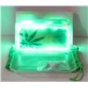 Image 1 : NEW GREEN GLOW TRAY; LED PLASTIC ROLLING TRAY- 7