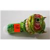 Image 1 : NEW 5" MONSTER FACE GLASS PIPE; GREEN/ YELLOW W/
