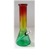Image 1 : 8" GLASS BEAKER BONG 5MM THICK RASTA