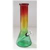 Image 1 : 8" GLASS BEAKER BONG 5MM THICK RASTA