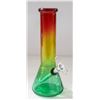 Image 1 : 8" GLASS BEAKER BONG 5MM THICK RASTA