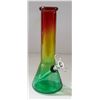 Image 1 : 8" GLASS BEAKER BONG 5MM THICK RASTA