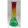 Image 1 : 8" GLASS BEAKER BONG 5MM THICK RASTA