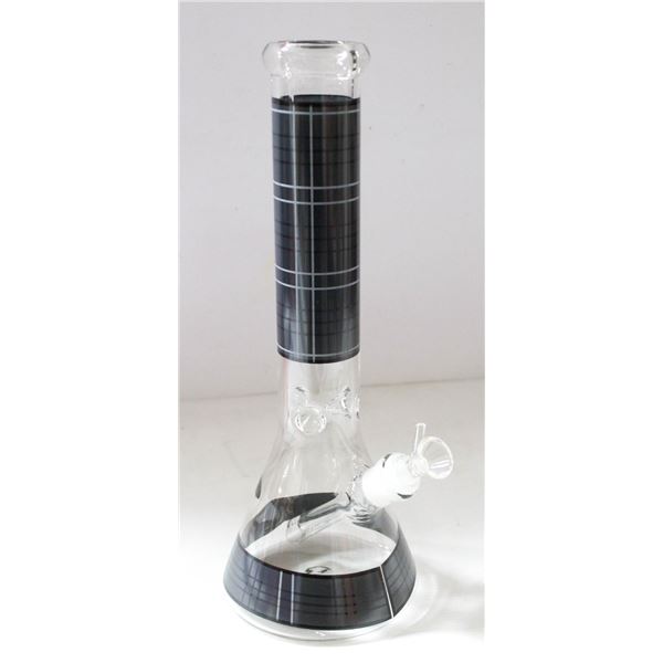 12" CLEAR + SMOKEY BEAKER BONG