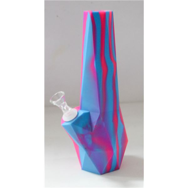 NEW 10" SILICONE PURPLE BLUE BONG
