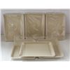 Image 1 : NEW 6PK  8" PLASTIC ROLLING TRAYS-CREAM